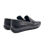 Genuine Leather Slip-On Loafer Shoes for Men // Black (Euro: 45)