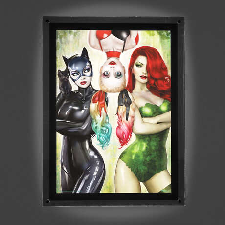 Batman (Gotham Ladies) Mightyprint™ Wall Art // Backlit LED Frame