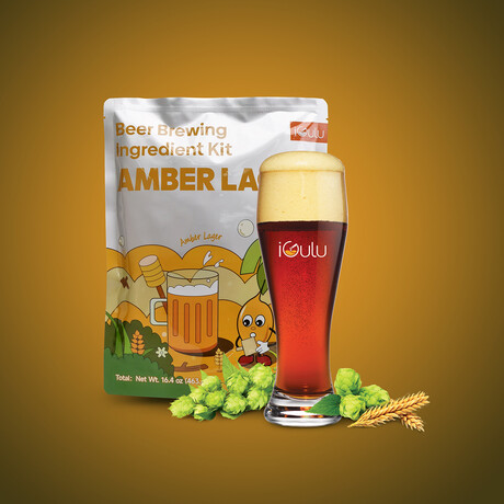 Amber Lager Beer Brewing Ingredient Kit // 5 Pack