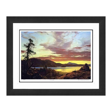 Frederic Church "A Sunset" Hudson River School Print // Limited Edition