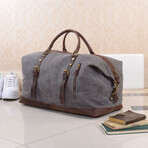 Canvas Travel Duffel Bag // Gray