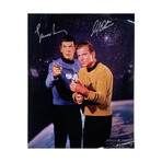 Leonard Nimoy+William Shatner  // Autographed Framed "Star Trek" 16 X 20 Photo