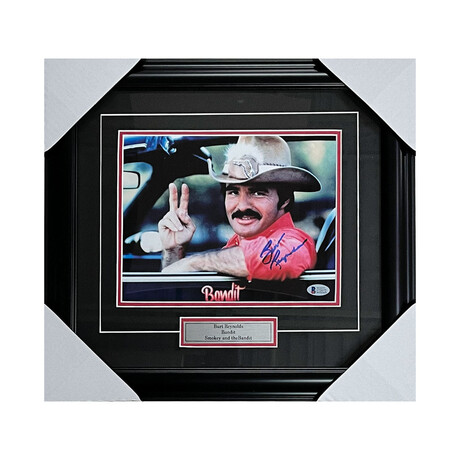 Burt Reynolds Framed  // Autographed 8 X 10 "Smokey and the Bandit" Photo