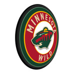 Minnesota Wild //  Round Slimline Lighted Wall Sign