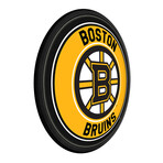 Boston Bruins //  Round Slimline Lighted Wall Sign