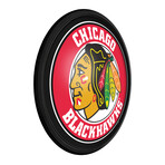 Chicago Blackhawks //  Round Slimline Lighted Wall Sign