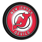 New Jersey Devils //  Round Slimline Lighted Wall Sign