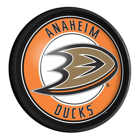 Anaheim Ducks //  Round Slimline Lighted Wall Sign