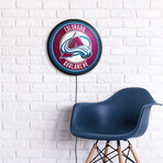 Colorado Avalanche //  Round Slimline Lighted Wall Sign