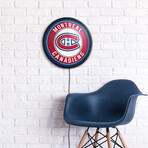 Montreal Canadiens //  Round Slimline Lighted Wall Sign