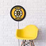 Boston Bruins //  Round Slimline Lighted Wall Sign