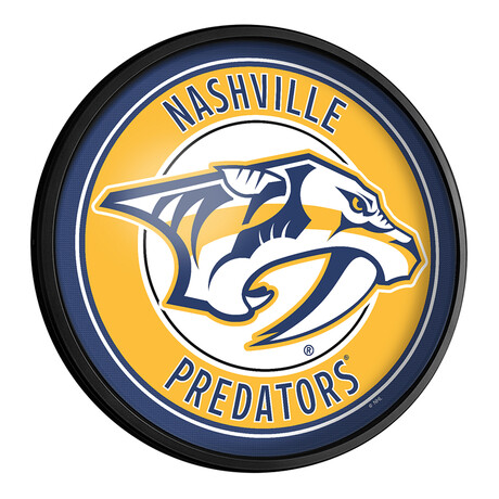 Nashville Predators //  Round Slimline Lighted Wall Sign