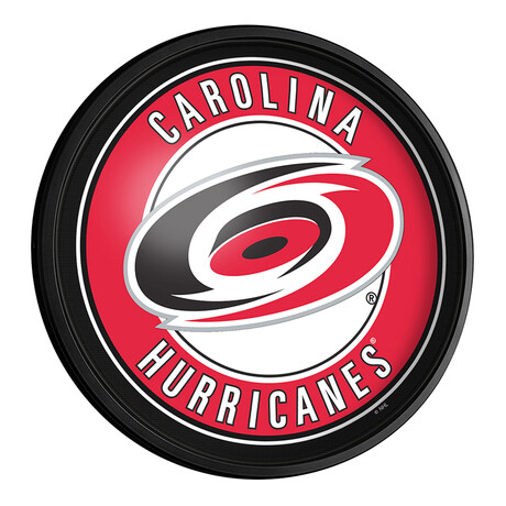 Carolina Hurricanes //  Round Slimline Lighted Wall Sign