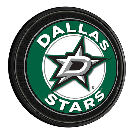 Dallas Stars //  Round Slimline Lighted Wall Sign