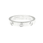 Cartier // 18k White Gold Love Mini Ring // Ring Size: 6.25 // Store Display