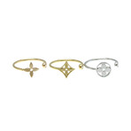 Louis Vuitton // 18k Rose Gold + 18k White Gold + 18k Yellow Gold Berg Monogram Idylle Diamond Ring // Ring Size: 6 // Store Display