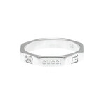 Gucci // 18k White Gold Octagonal Ring // Ring Size: 6.75 // Store Display