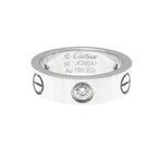 Cartier // 18k White Gold Love Ring With Diamond // Ring Size: 5.25 // Store Display