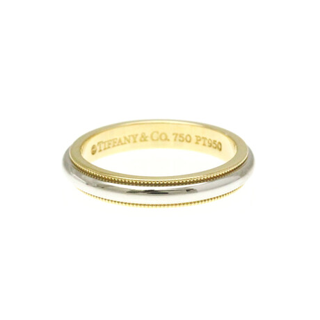 Tiffany & Co. // Platinum + 18k Yellow Gold Milgrain Ring // Ring Size: 6 // Store Display