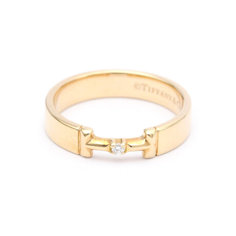 Tiffany & Co. // 18k Rose Gold Double T Diamond Ring // Ring Size: 6 // Store Display