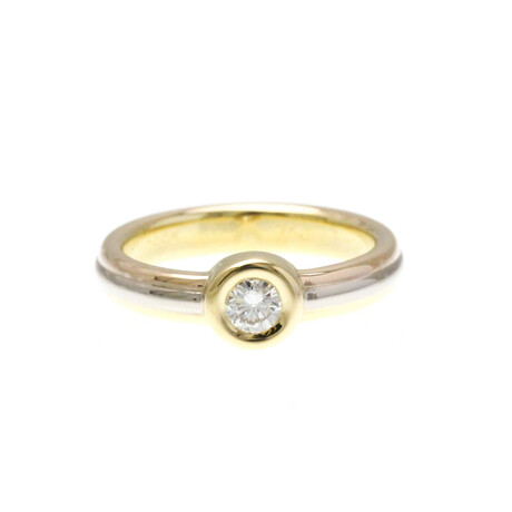 Cartier // 18k Rose Gold + 18k White Gold + 18k Yellow Gold Monostone Vintage Diamond Ring // Ring Size: 5.25 // Store Display