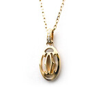 Cartier // 18k Rose Gold Logo Diamond Necklace // 14.56"-15.74" // Store Display