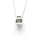 Gucci // 18k White Gold Icon Toile Necklace // 14.96"-16.53" // Store Display