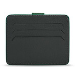 Men's Genuine Real Leather Wallet Card Holder Floater Patterned // Gray Green