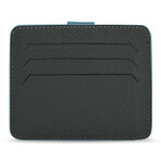 Men's Genuine Real Leather Wallet Card Holder Floater Patterned // Gray Turquoise