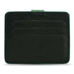 Men's Genuine Real Leather Wallet Card Holder Floater Patterned // Black Green