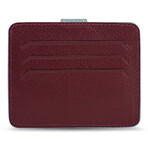 Men's Genuine Real Leather Wallet Card Holder Floater Patterned // Claret Red Ice Blue