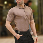 Solid Polo // Brown (2XL)