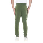 Set of 3 // Fleece Cargo Joggers // Black + Heather Gray + Olive (L)