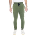 Set of 3 // Fleece Cargo Joggers // Black + Heather Gray + Olive (M)