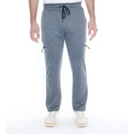 Set of 3 // Fleece Cargo Sweatpants  // Black + Heather Gray + Charcoal (M)