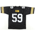 Jack Lambert Steelers Jersey Inscribed "HOF 90" + Jack Ham Steelers Jersey Inscribed "HOF 88" // Signed