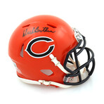 Dick Butkus Bears Speed Mini Helmet, Dan Hampton  Bears Mini Helmet Inscribed "HOF 2002" + Brian Urlacher Jersey Inscribed "HOF 18" // Signed
