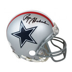 Roger Staubach Cowboys Speed Mini Helmet, Tony Hill Signed Jersey Inscribed "SB XII", Drew Pearson  Jersey Inscribed "HOF 21" // Signed