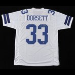 Tony Dorsett Jersey, Tony Dorsett Cowboys Photo Inscribed "Best Of Luck" + Herschel Walker  Cowboys Photo // Signed