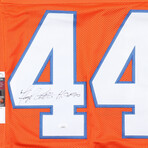 Floyd Little Jersey Inscribed "H.O.F. 10" + Billy Thompson  Jersey // Signed