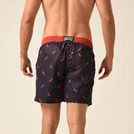 Regular Fit Swim Shorts Pepper Pint // Navy (S)