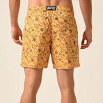 Regular Fit Swim Shorts Bob's Burgers Print // Mustard (2XL)