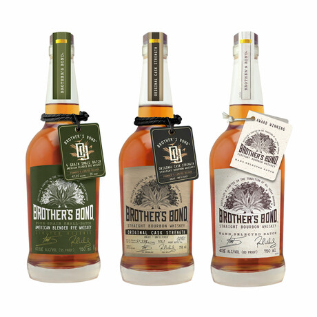 Straight Bourbon Whiskey + American Blended Rye Whiskey + Original Cask Strength Straight Bourbon Whiskey // Set of 3 // 750 ml Each