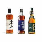 MARS IWAI BLUE 750 ML + MARS IWAI TRADITIONAL WHITE 750 ML + MARS IWAI 45 GREEN 1.8L // 3 bottle whiskey set