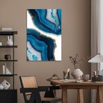 Blue Agate Print on Acrylic Glass by Emanuela Carratoni (16"H x 24"W x 0.25"D)