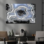 Steel Blue Agate Print on Acrylic Glass by Danielle Carson (24"H x 16"W x 0.25"D)