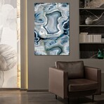 Sterling Sapphire Geode Print on Acrylic Glass by5by5collective (16"H x 24"W x 0.25"D)