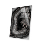 Agate Rose Gold Glitter Glam Night I Print on Acrylic Glass by Anita's & Bella's Art (16"H x 24"W x 0.25"D)