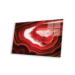 Slice Of Red Agate Print on Acrylic Glass by Philippe Hugonnard (24"H x 16"W x 0.25"D)