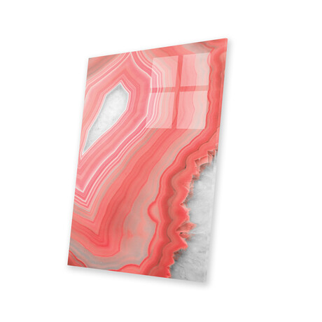 Coral Agate Print on Acrylic Glass by Emanuela Carratoni (16"H x 24"W x 0.25"D)